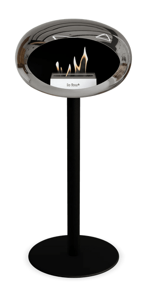 Le Feu - Dome Chromed Silver Ground Steel High Pole - Fireplace - Grand Alfresco