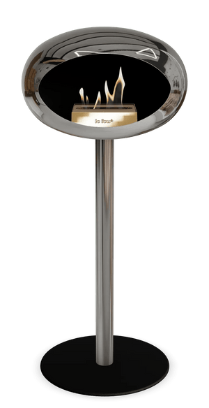 Le Feu - Dome Chromed Silver Ground Steel High Pole - Fireplace - Grand Alfresco