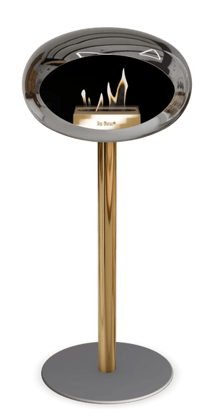 Le Feu - Dome Chromed Silver Ground Steel High Pole - Fireplace - Grand Alfresco