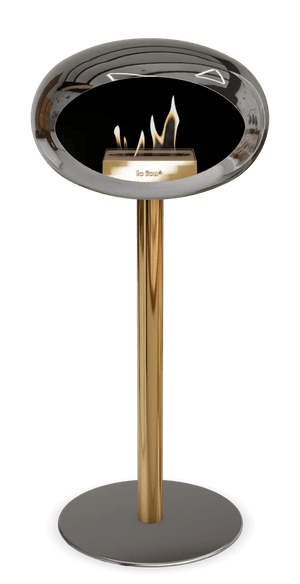 Le Feu - Dome Chromed Silver Ground Steel High Pole - Fireplace - Grand Alfresco