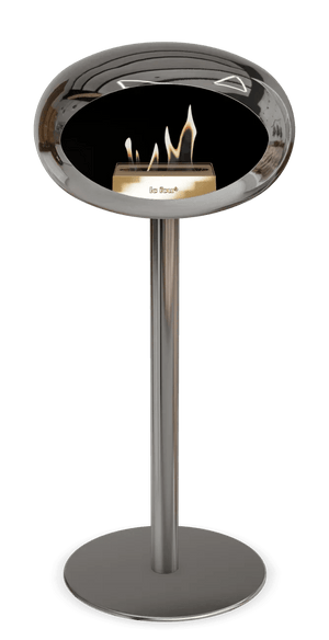 Le Feu - Dome Chromed Silver Ground Steel High Pole - Fireplace - Grand Alfresco