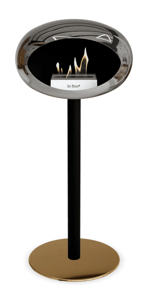 Le Feu - Dome Chromed Silver Ground Steel High Pole - Fireplace - Grand Alfresco