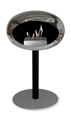 Le Feu - Dome Chromed Silver Ground Steel Low Pole - Fireplace - Grand Alfresco