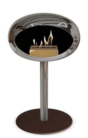 Le Feu - Dome Chromed Silver Ground Steel Low Pole - Fireplace - Grand Alfresco