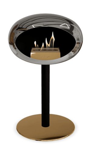 Le Feu - Dome Chromed Silver Ground Steel Low Pole - Fireplace - Grand Alfresco