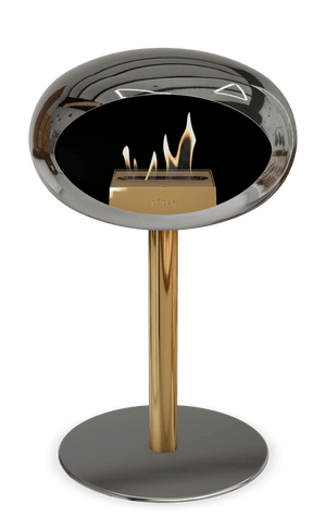 Le Feu - Dome Chromed Silver Ground Steel Low Pole - Fireplace - Grand Alfresco