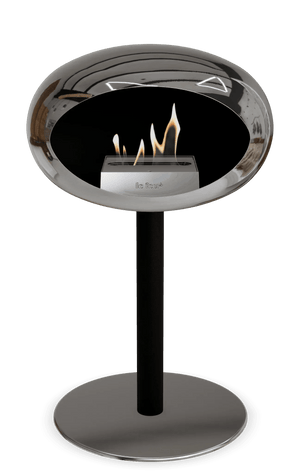 Le Feu - Dome Chromed Silver Ground Steel Low Pole - Fireplace - Grand Alfresco