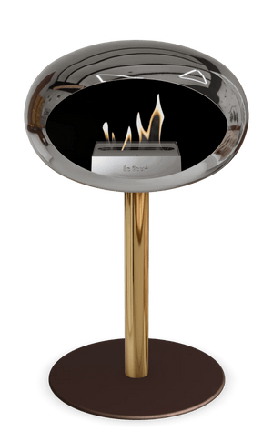 Le Feu - Dome Chromed Silver Ground Steel Low Pole - Fireplace - Grand Alfresco