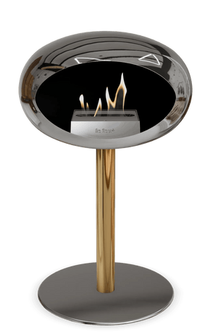 Le Feu - Dome Chromed Silver Ground Steel Low Pole - Fireplace - Grand Alfresco