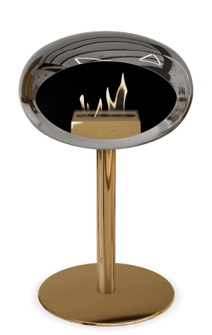 Le Feu - Dome Chromed Silver Ground Steel Low Pole - Fireplace - Grand Alfresco