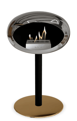 Le Feu - Dome Chromed Silver Ground Steel Low Pole - Fireplace - Grand Alfresco