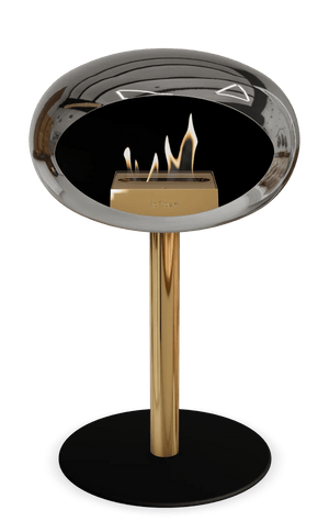 Le Feu - Dome Chromed Silver Ground Steel Low Pole - Fireplace - Grand Alfresco