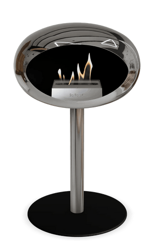 Le Feu - Dome Chromed Silver Ground Steel Low Pole - Fireplace - Grand Alfresco