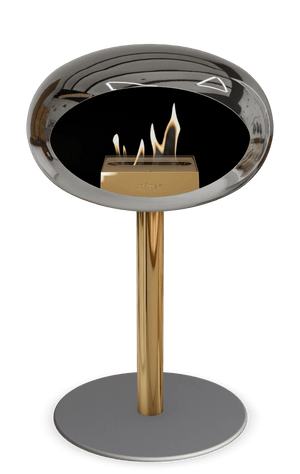 Le Feu - Dome Chromed Silver Ground Steel Low Pole - Fireplace - Grand Alfresco