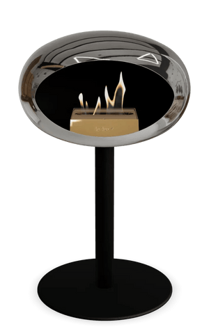 Le Feu - Dome Chromed Silver Ground Steel Low Pole - Fireplace - Grand Alfresco