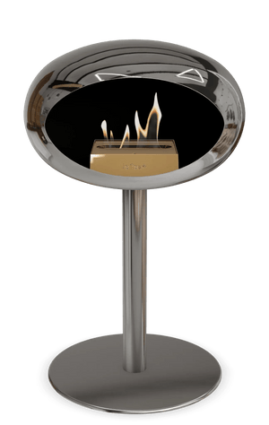 Le Feu - Dome Chromed Silver Ground Steel Low Pole - Fireplace - Grand Alfresco