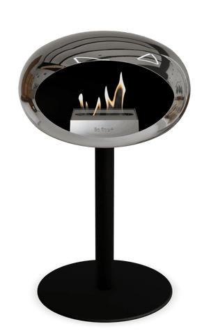 Le Feu - Dome Chromed Silver Ground Steel Low Pole - Fireplace - Grand Alfresco