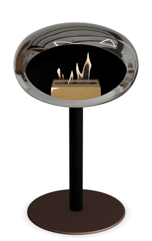 Le Feu - Dome Chromed Silver Ground Steel Low Pole - Fireplace - Grand Alfresco