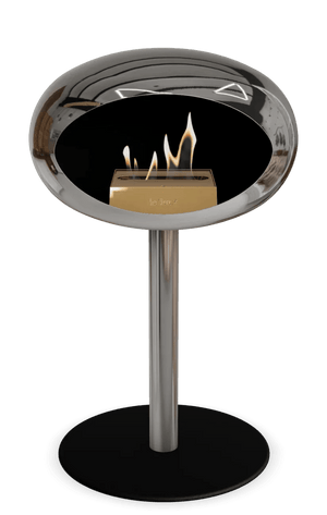 Le Feu - Dome Chromed Silver Ground Steel Low Pole - Fireplace - Grand Alfresco