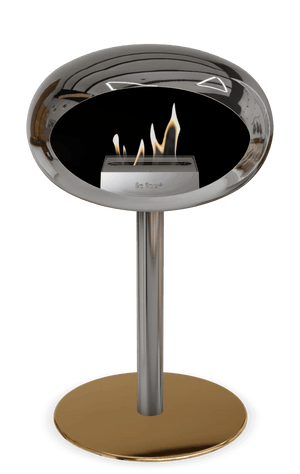 Le Feu - Dome Chromed Silver Ground Steel Low Pole - Fireplace - Grand Alfresco