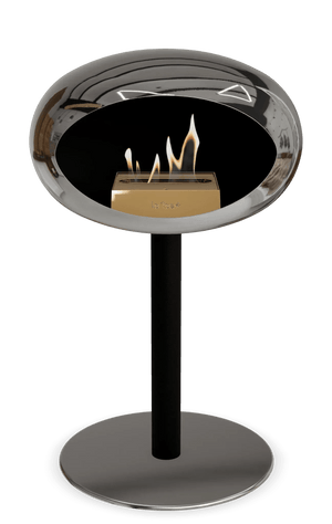 Le Feu - Dome Chromed Silver Ground Steel Low Pole - Fireplace - Grand Alfresco