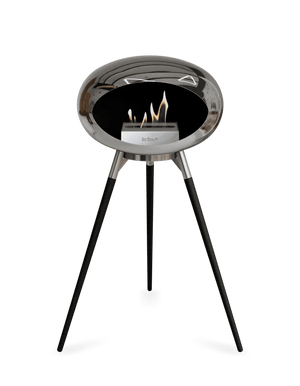 Le Feu - Dome Chromed Silver Ground Wood High - Fireplace - Grand Alfresco