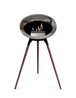 Le Feu - Dome Chromed Silver Ground Wood High - Fireplace - Grand Alfresco