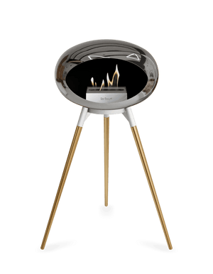 Le Feu - Dome Chromed Silver Ground Wood High - Fireplace - Grand Alfresco