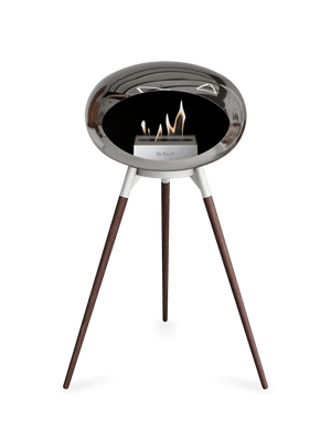 Le Feu - Dome Chromed Silver Ground Wood High - Fireplace - Grand Alfresco