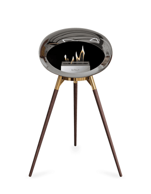 Le Feu - Dome Chromed Silver Ground Wood High - Fireplace - Grand Alfresco