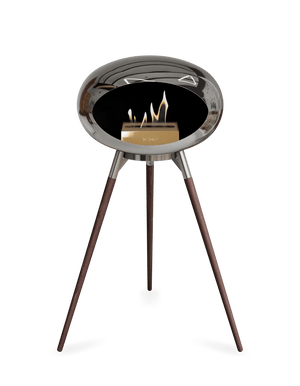 Le Feu - Dome Chromed Silver Ground Wood High - Fireplace - Grand Alfresco