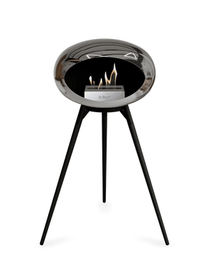 Le Feu - Dome Chromed Silver Ground Wood High - Fireplace - Grand Alfresco