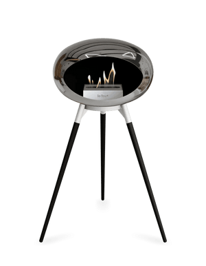 Le Feu - Dome Chromed Silver Ground Wood High - Fireplace - Grand Alfresco