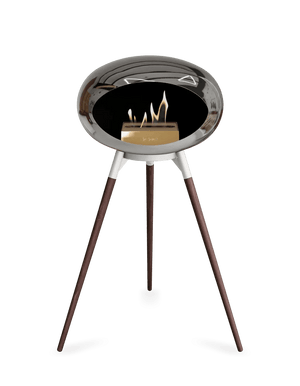 Le Feu - Dome Chromed Silver Ground Wood High - Fireplace - Grand Alfresco