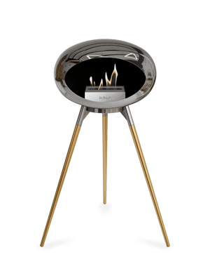 Le Feu - Dome Chromed Silver Ground Wood High - Fireplace - Grand Alfresco