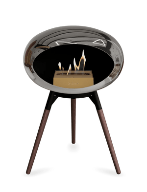 Le Feu - Dome Chromed Silver Ground Wood Low - Fireplace - Grand Alfresco