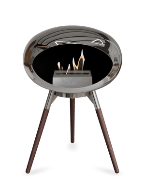 Le Feu - Dome Chromed Silver Ground Wood Low - Fireplace - Grand Alfresco