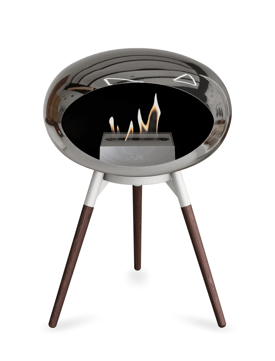 Le Feu - Dome Chromed Silver Ground Wood Low - Fireplace - Grand Alfresco