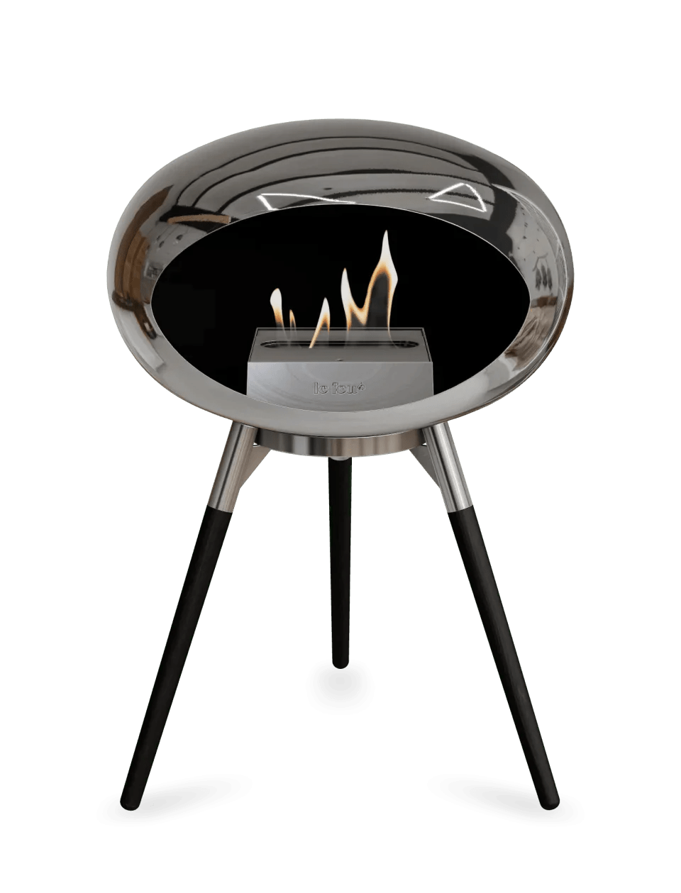 Le Feu - Dome Chromed Silver Ground Wood Low - Fireplace - Grand Alfresco