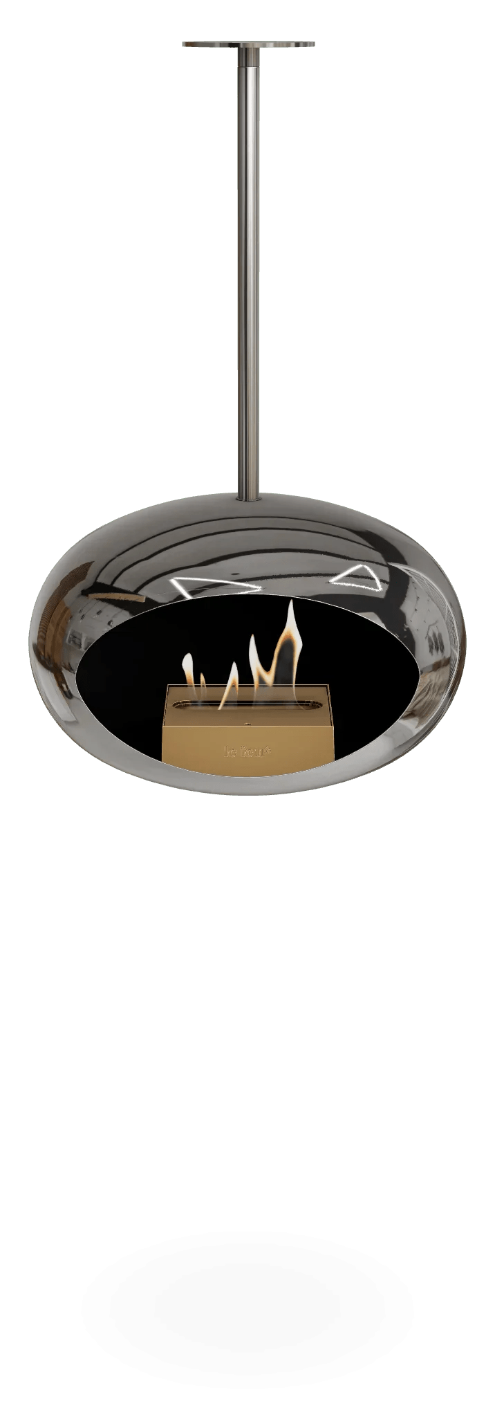 Le Feu - Dome Chromed Silver Sky Indoor/Outdoor - Fireplace - Grand Alfresco