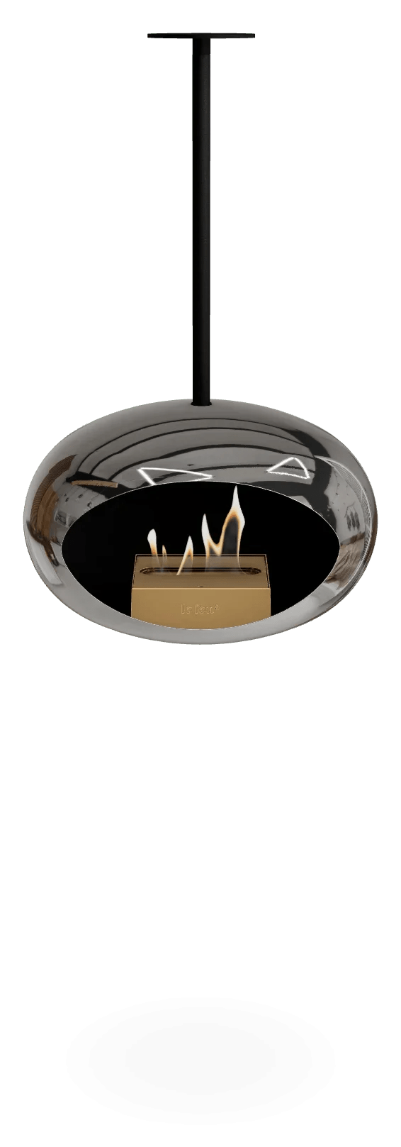 Le Feu - Dome Chromed Silver Sky Indoor/Outdoor - Fireplace - Grand Alfresco