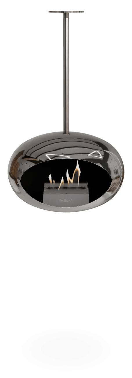 Le Feu - Dome Chromed Silver Sky Indoor/Outdoor - Fireplace - Grand Alfresco