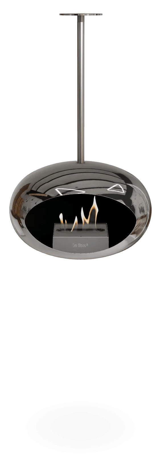 Le Feu - Dome Chromed Silver Sky Indoor/Outdoor - Fireplace - Grand Alfresco