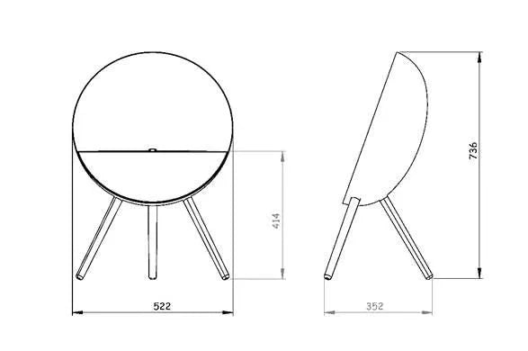 Le Feu - Dome Eye Black - Fireplace - Grand Alfresco