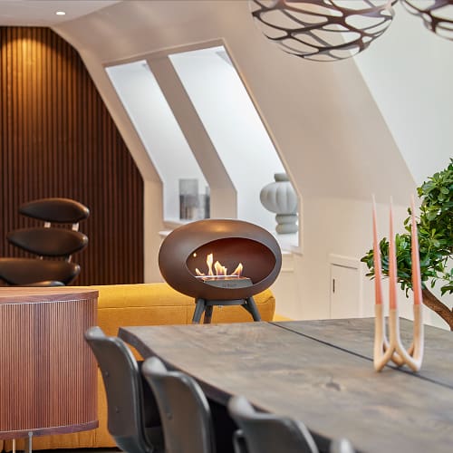 Le Feu - Dome Mocca Ground Wood Low - Fireplace - Grand Alfresco