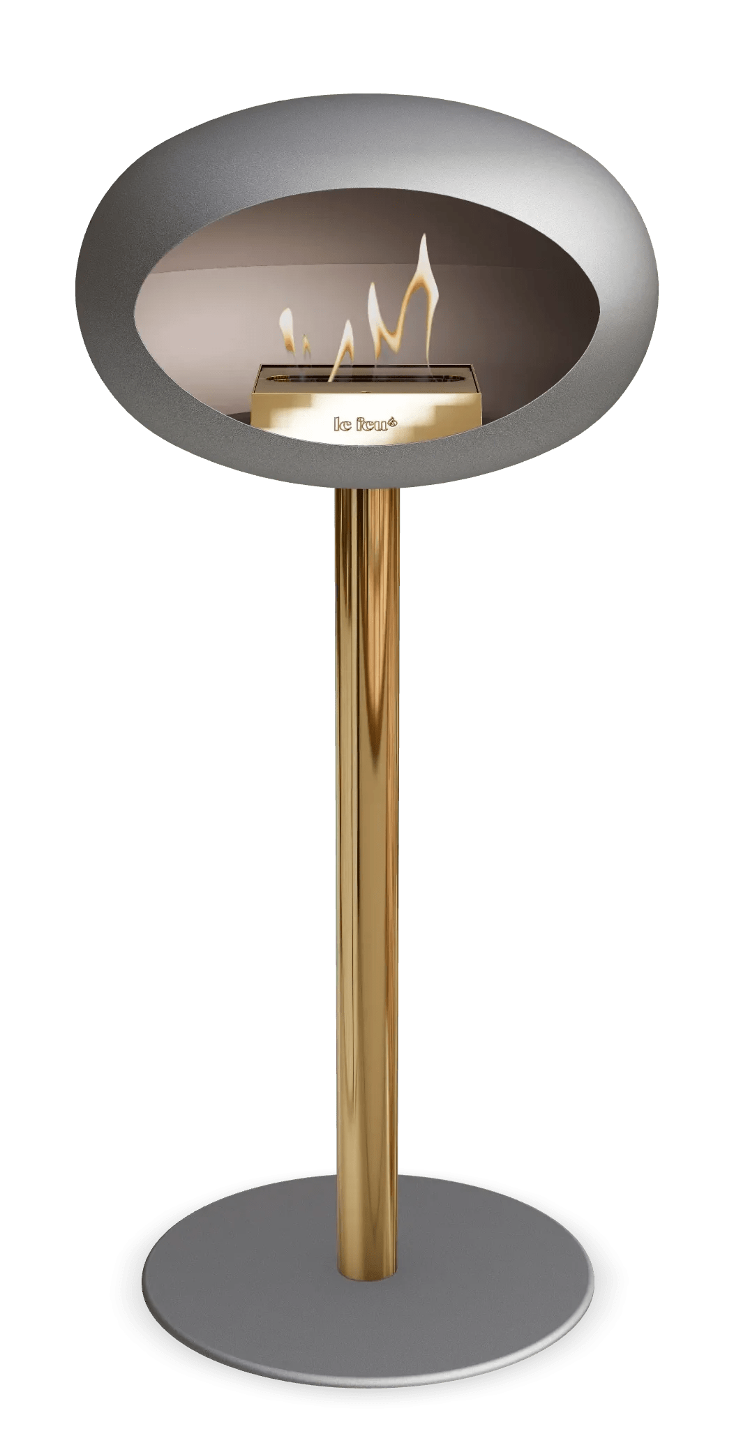 Le Feu - Dome Nickel Ground Steel High Pole - Fireplace - Grand Alfresco