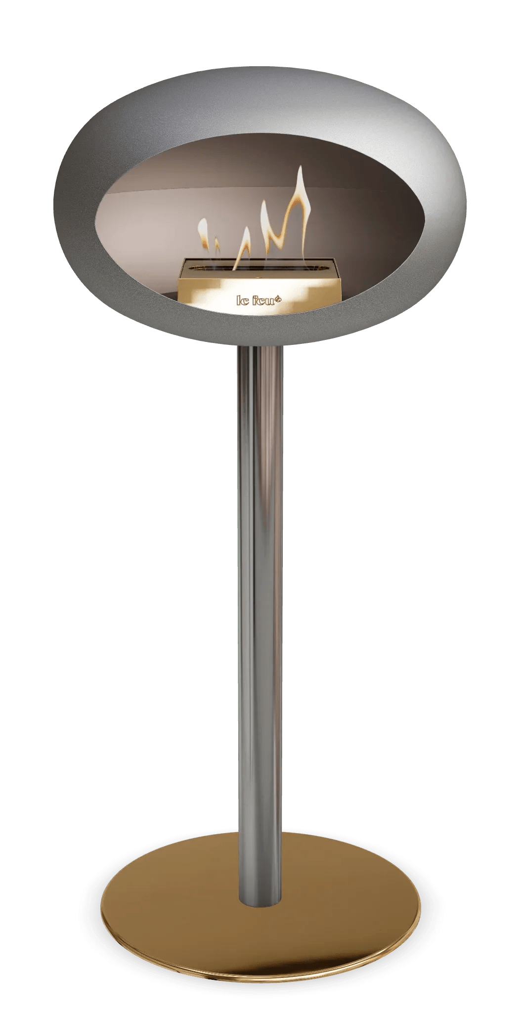 Le Feu - Dome Nickel Ground Steel High Pole - Fireplace - Grand Alfresco