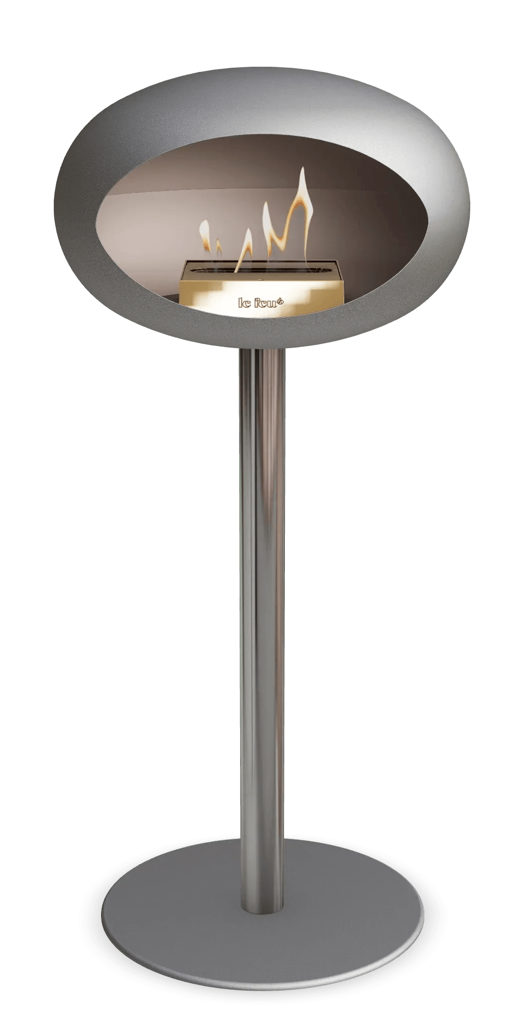 Le Feu - Dome Nickel Ground Steel High Pole - Fireplace - Grand Alfresco