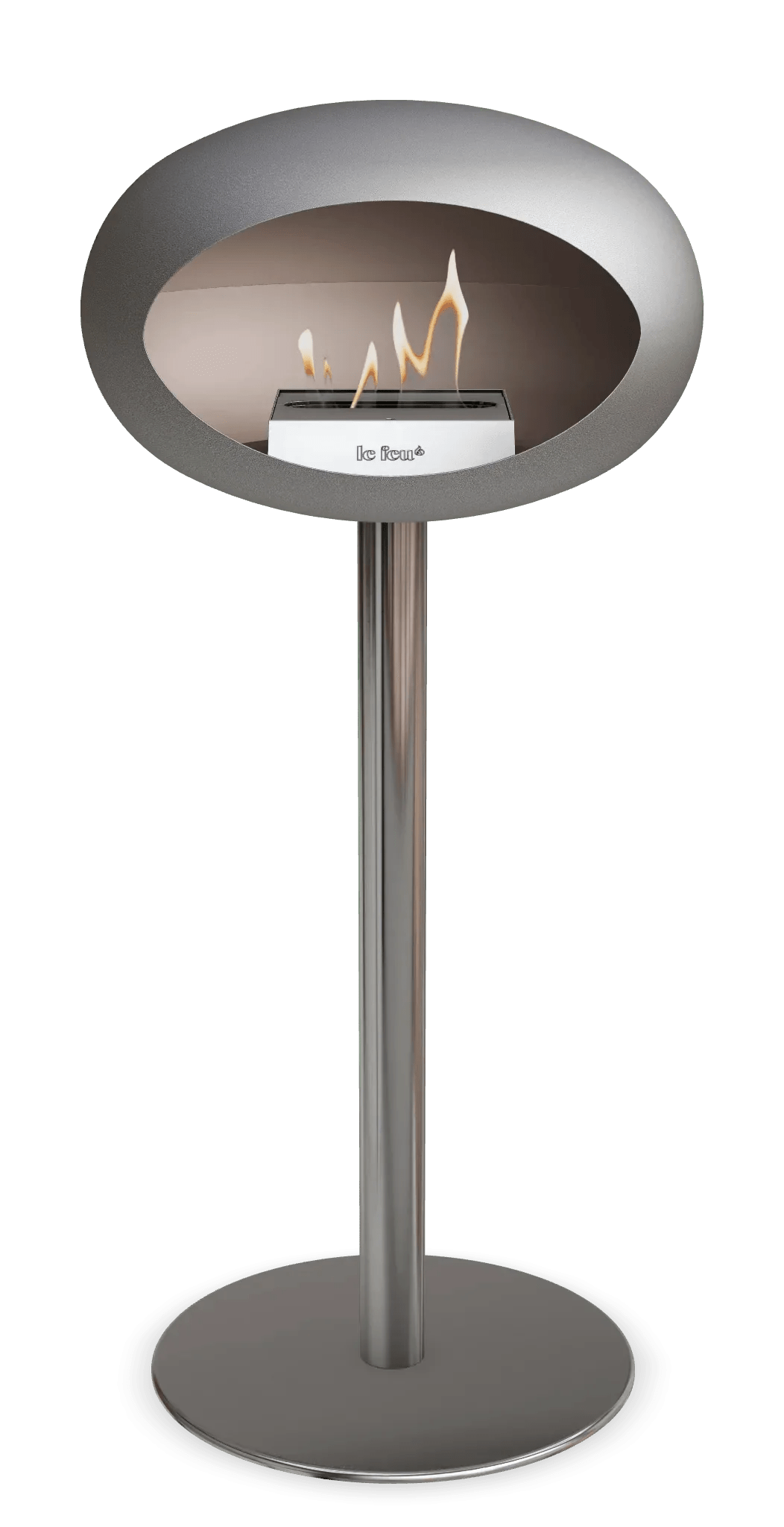 Le Feu - Dome Nickel Ground Steel High Pole - Fireplace - Grand Alfresco