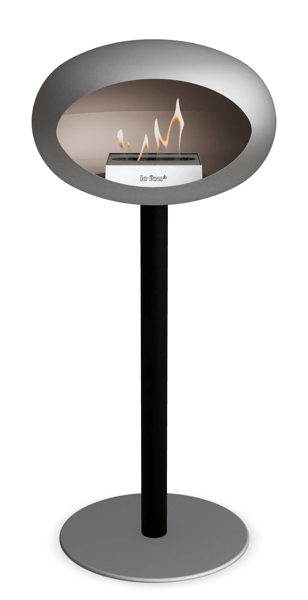 Le Feu - Dome Nickel Ground Steel High Pole - Fireplace - Grand Alfresco